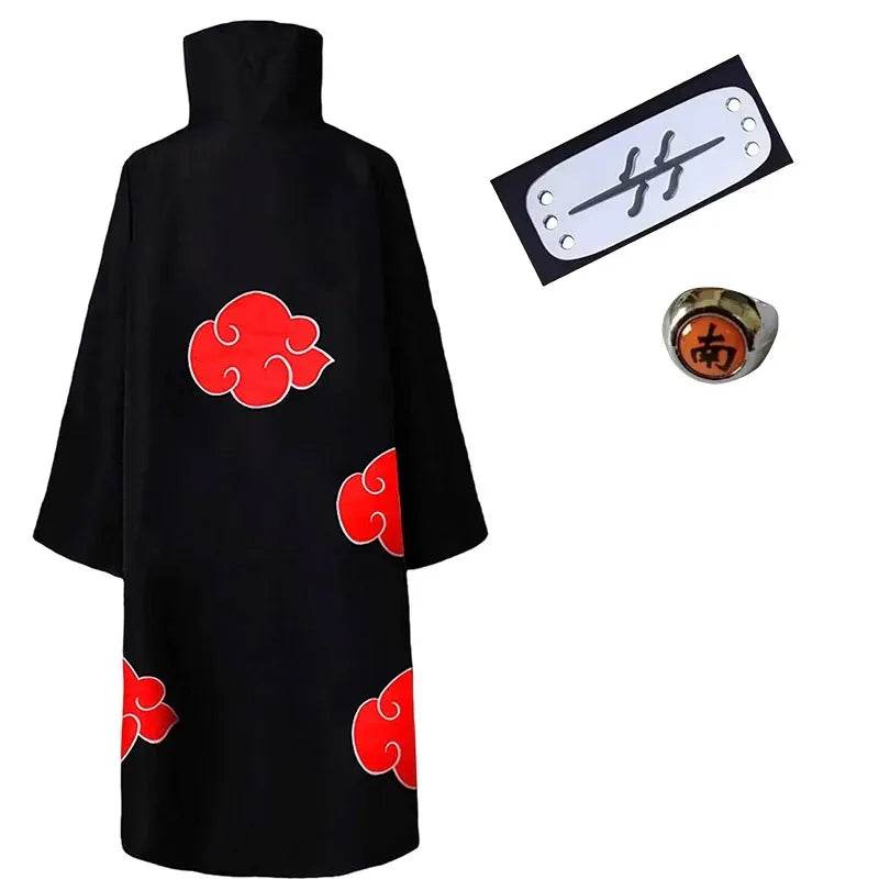 Premium Ninja Costume Red Cloud Akatsuki Cloak Adults - ToylandEU