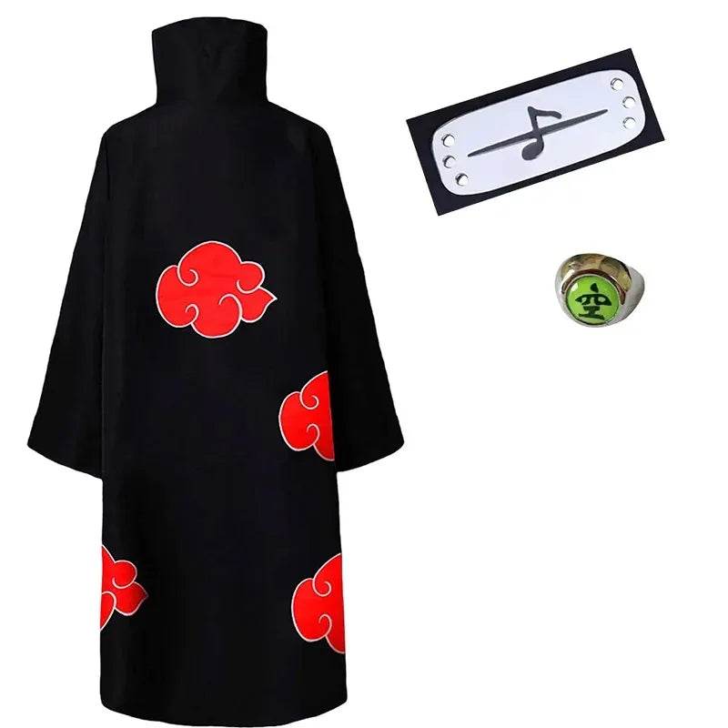 Premium Ninja Costume Red Cloud Akatsuki Cloak Adults - ToylandEU