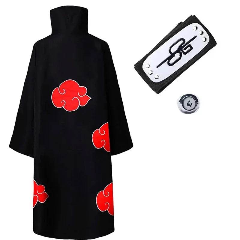 Premium Ninja Costume Red Cloud Akatsuki Cloak Adults - ToylandEU