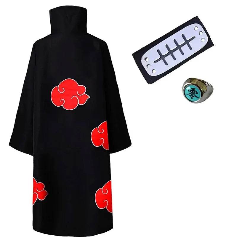 Premium Ninja Costume Red Cloud Akatsuki Cloak Adults - ToylandEU