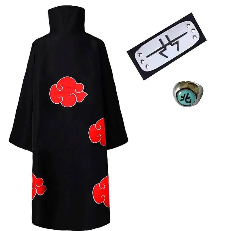 Premium Ninja Costume Red Cloud Akatsuki Cloak Adults - ToylandEU