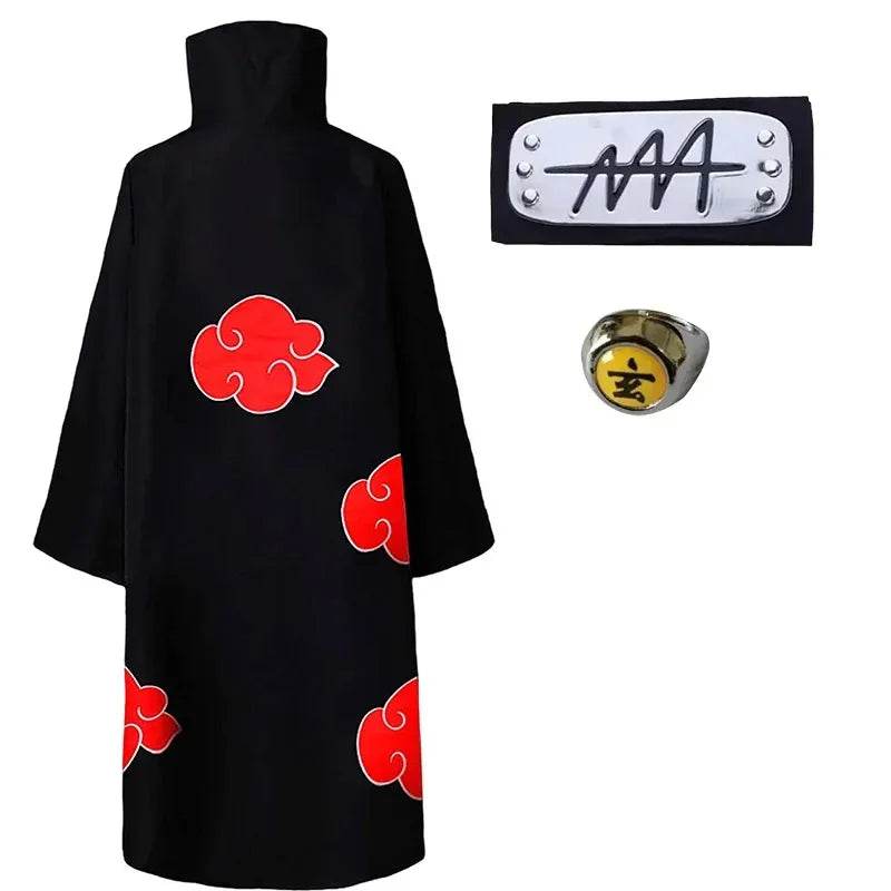 Premium Ninja Costume Red Cloud Akatsuki Cloak Adults - ToylandEU