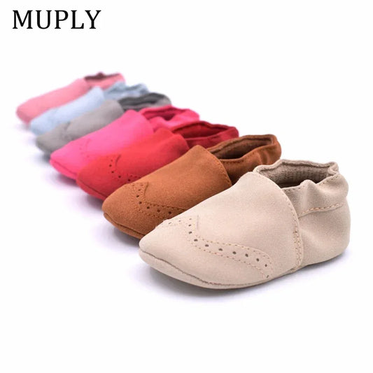 Premium Nubuck Leather Baby Shoes First Walker Soft Sole - ToylandEU