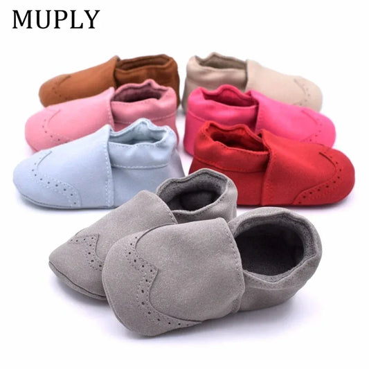 Premium Nubuck Leather Baby Shoes First Walker Soft Sole - ToylandEU