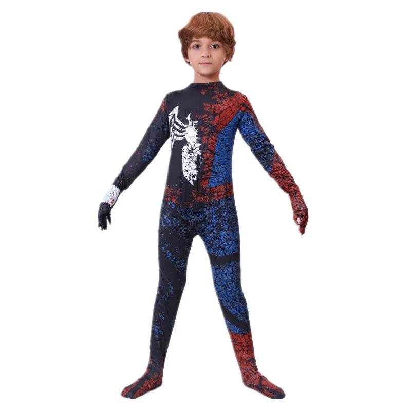 Premium Onesie Superhero Mesh Spider For Kids Halloween - ToylandEU