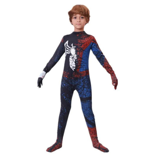 Premium Onesie Superhero Mesh Spider For Kids Halloween - ToylandEU