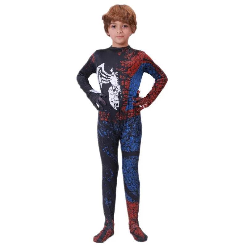 Premium Onesie Superhero Mesh Spider For Kids Halloween - ToylandEU