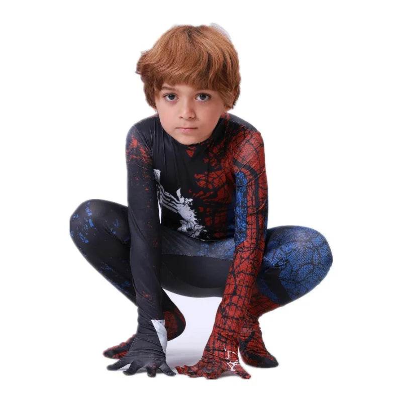 Premium Onesie Superhero Mesh Spider For Kids Halloween - ToylandEU