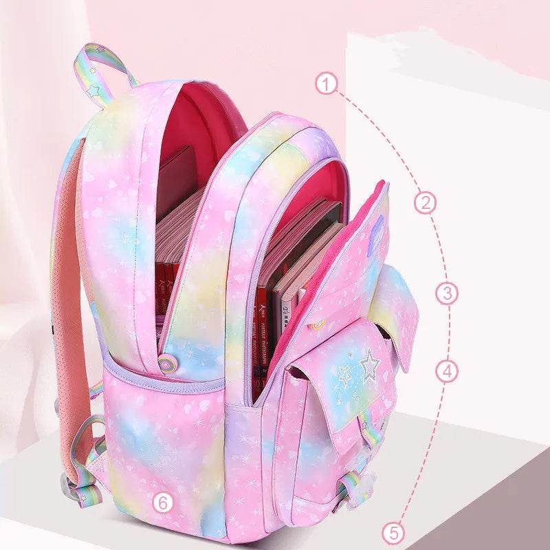 Premium Orthopedic School Backpack Princess Design Girls - ToylandEU