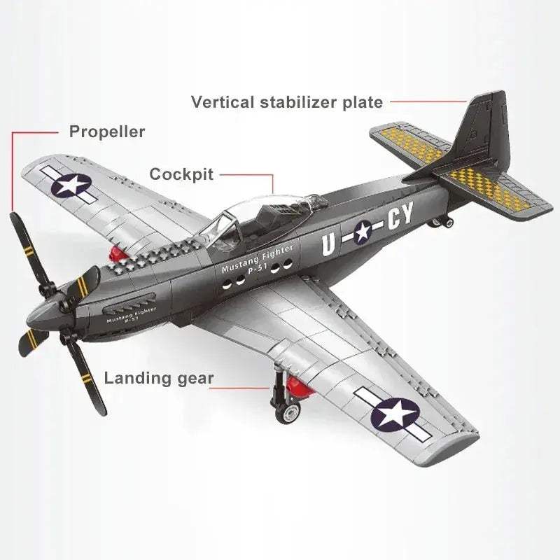  Premium P 51 Mustang Model Building Blocks Toyland EU -  ToylandEU™