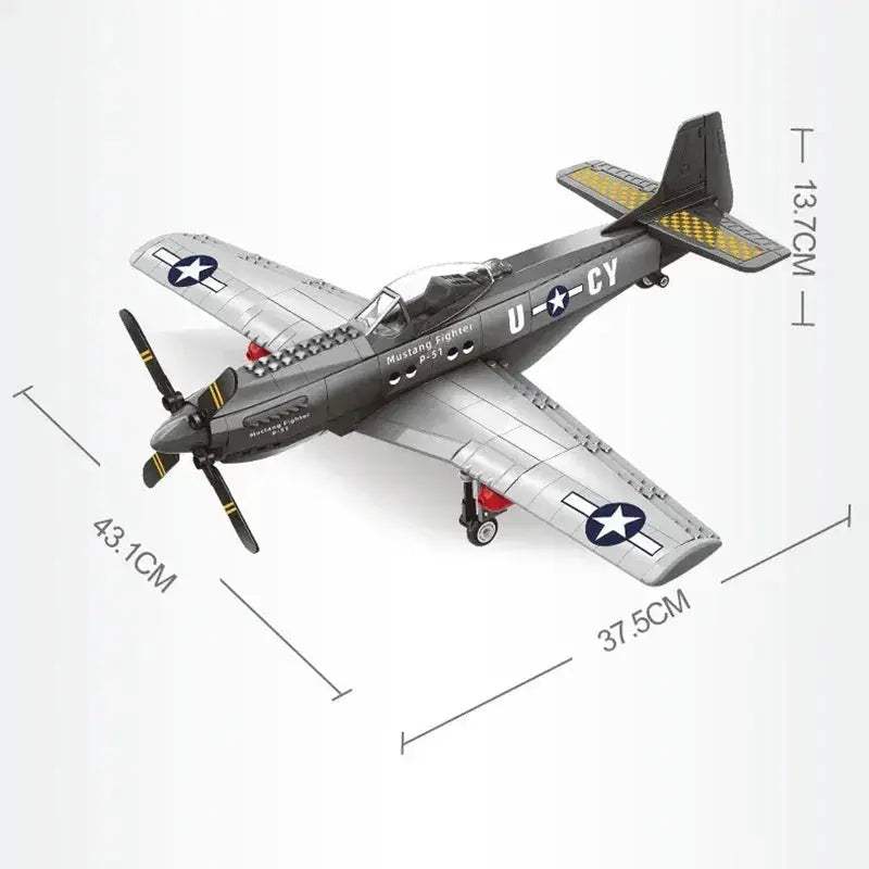  Premium P 51 Mustang Model Building Blocks Toyland EU -  ToylandEU™