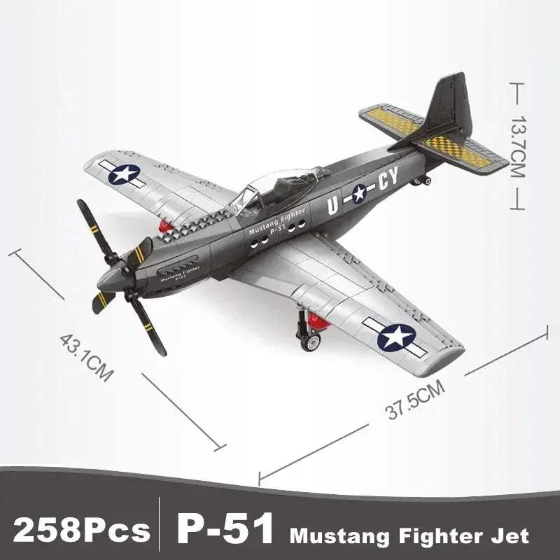  Premium P 51 Mustang Model Building Blocks Toyland EU -  ToylandEU™
