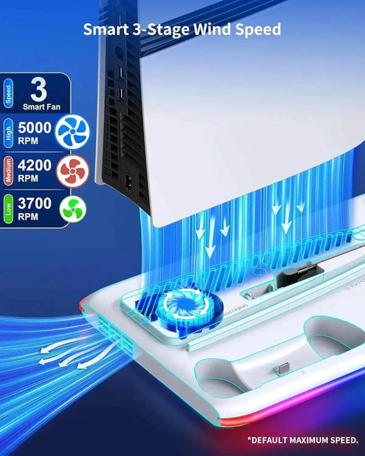  Premium PS5 Cooling Stand with LED Charging Station -  ToylandEU™