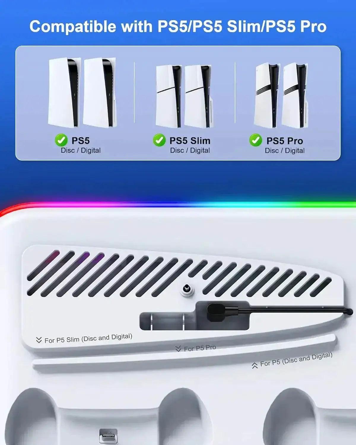  Premium PS5 Cooling Stand with LED Charging Station -  ToylandEU™