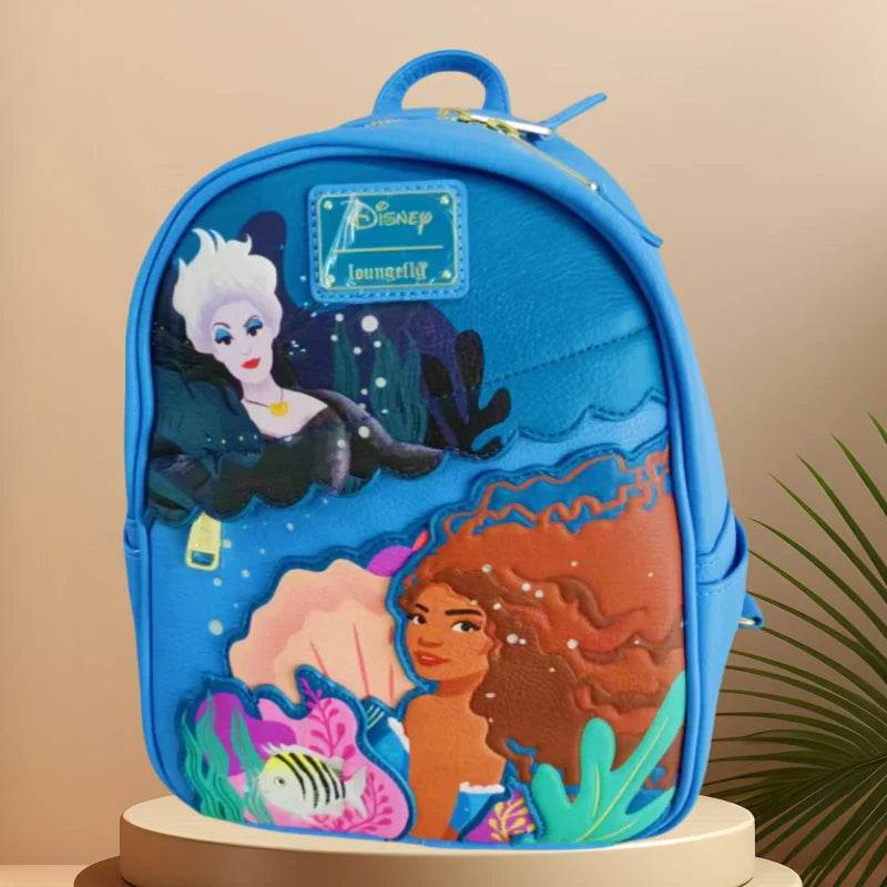 Premium PU Leather Backpack For Girls Mermaid Cosplay Mickey Mouse Disney Travel School Bag - ToylandEU