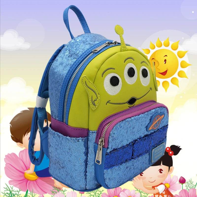 Premium PU Leather Backpack With Christmas Eve Horror Around The Strange City Night Sally For Girls - ToylandEU