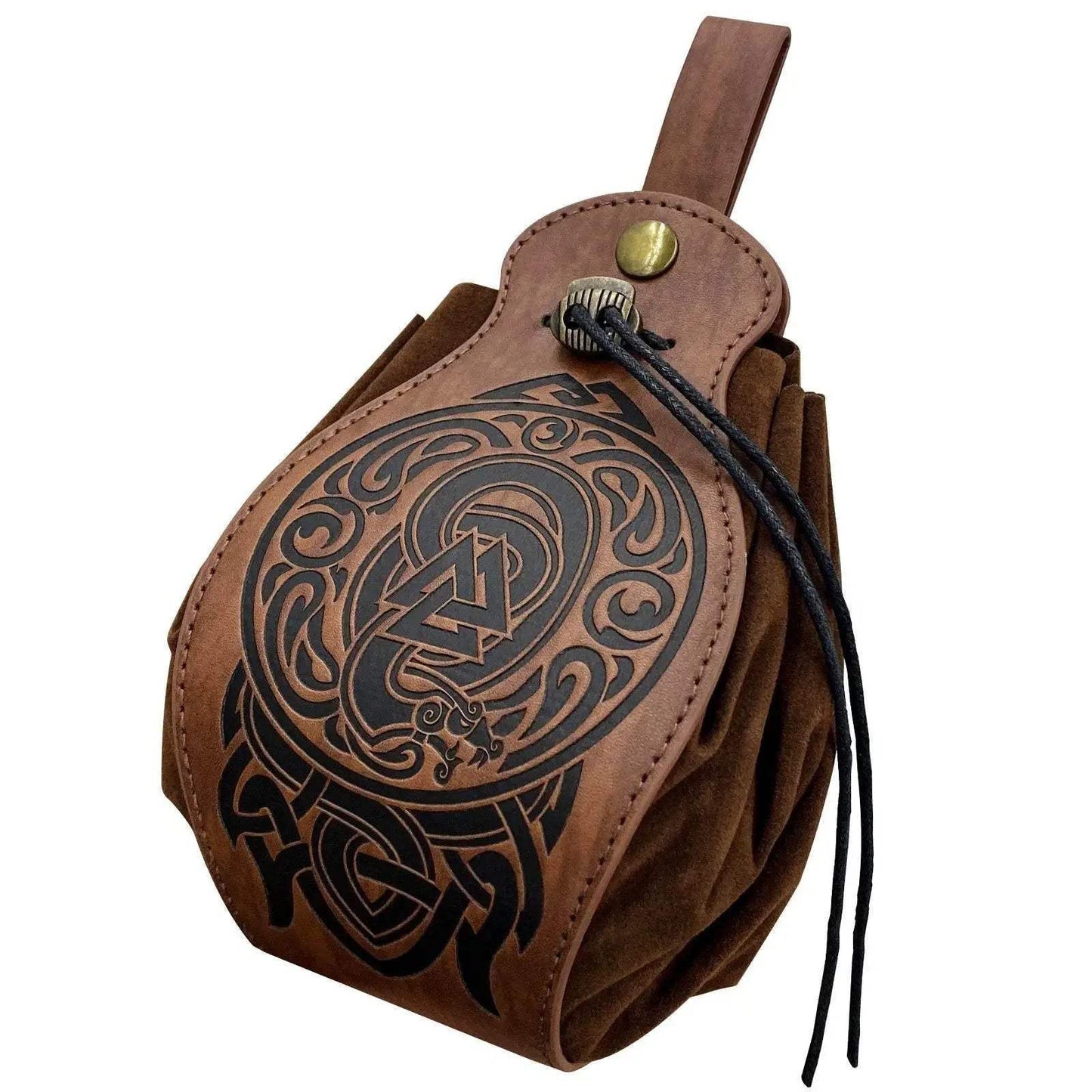 Premium PU Leather Dice Bag with Celtic Designs for Dungeons and Dragons Enthusiasts - ToylandEU