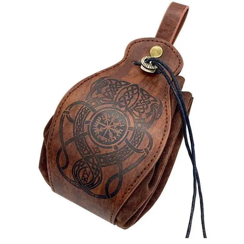Premium PU Leather Dice Bag with Celtic Designs for Dungeons and Dragons Enthusiasts - ToylandEU