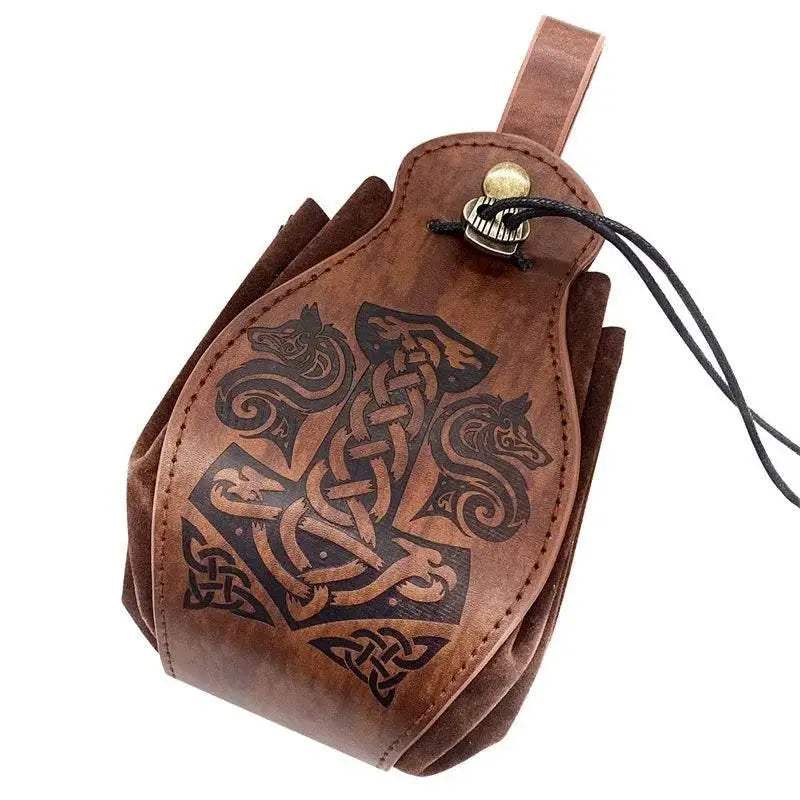 Premium PU Leather Dice Bag with Celtic Designs for Dungeons and Dragons Enthusiasts - ToylandEU