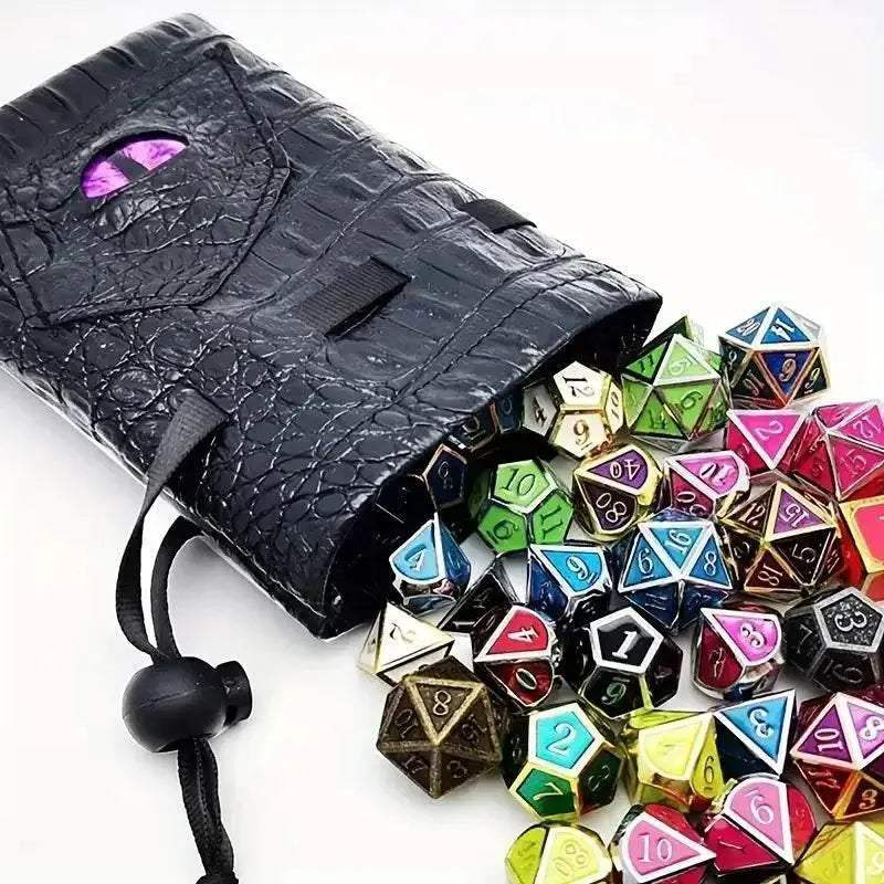 Premium PU Leather Dice Bag with Dragon Eye Design for Dungeons and Dragons Players and Tarot Enthusiasts - ToylandEU