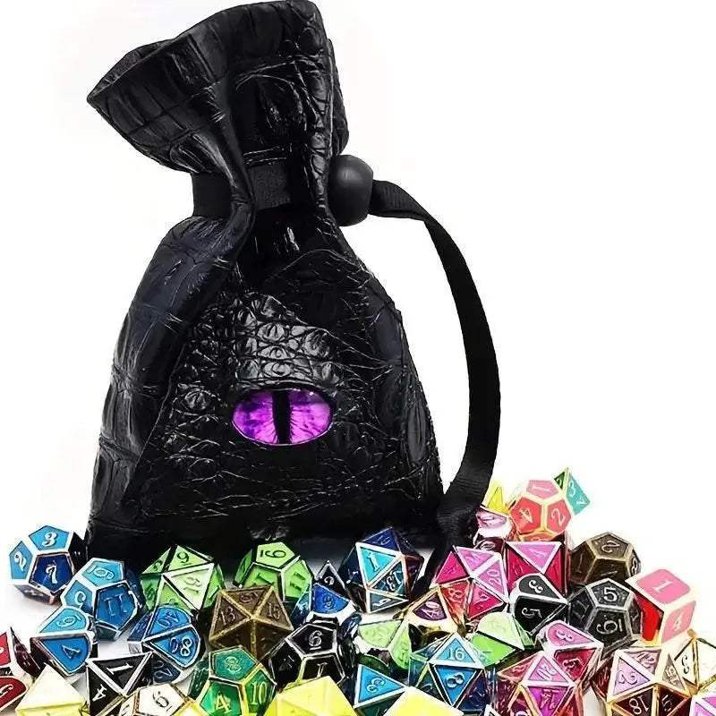 Premium PU Leather Dice Bag with Dragon Eye Design for Dungeons and Dragons Players and Tarot Enthusiasts - ToylandEU