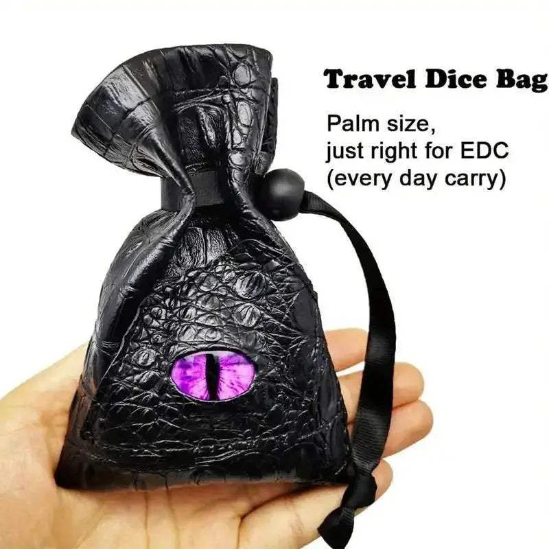 Premium PU Leather Dice Bag with Dragon Eye Design for Dungeons and Dragons Players and Tarot Enthusiasts - ToylandEU