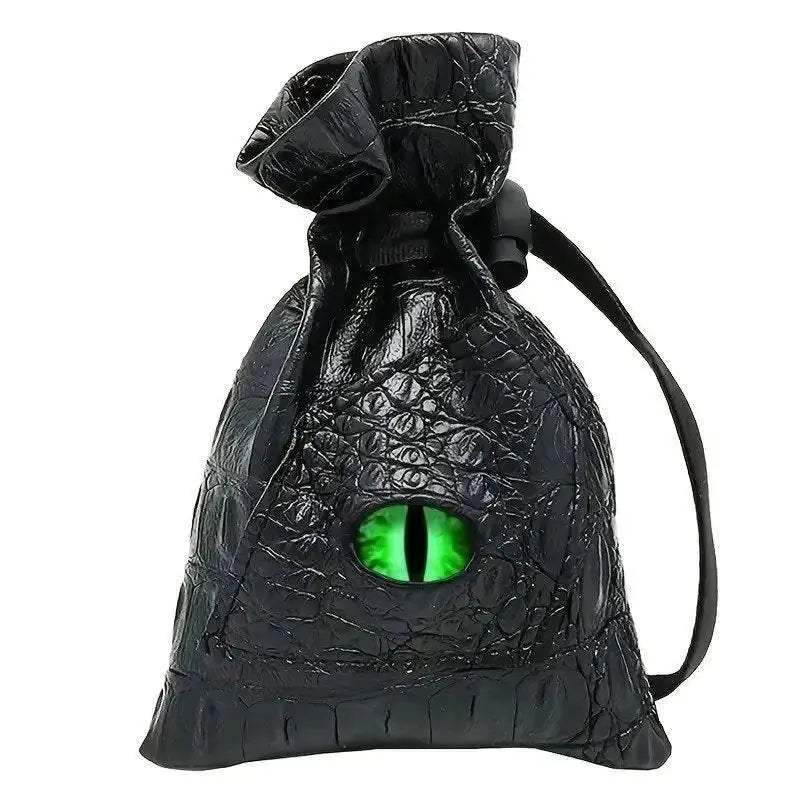 Premium PU Leather Dice Bag with Dragon Eye Design for Dungeons and Dragons Players and Tarot Enthusiasts - ToylandEU