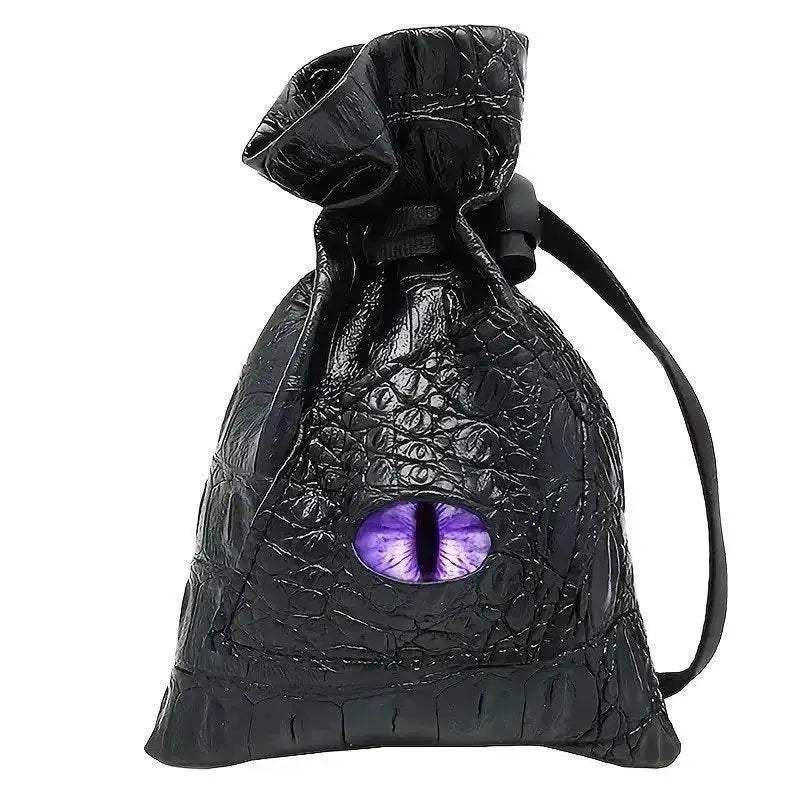Premium PU Leather Dice Bag with Dragon Eye Design for Dungeons and Dragons Players and Tarot Enthusiasts - ToylandEU
