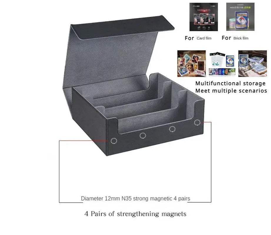 Premium PU Leather Storage Box for 1800 Trading Cards with Magnetic Closure for Magic Gathering Enthusiasts - ToylandEU