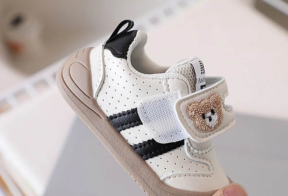 Premium PU Leather Toddler Shoes Soft Sole Ergonomic First Walkers For Babies 0 To 1 Year Unisex Sneakers - ToylandEU