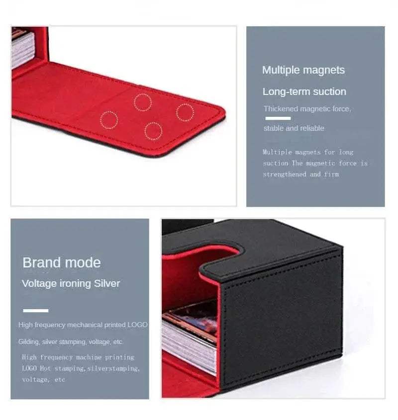 Premium PU Leather Trading Card Deck Box with Magnetic Closure for Collectors and Gamers - ToylandEU