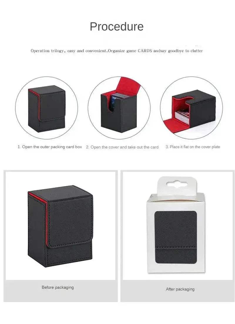 Premium PU Leather Trading Card Deck Box with Magnetic Closure for Collectors and Gamers - ToylandEU