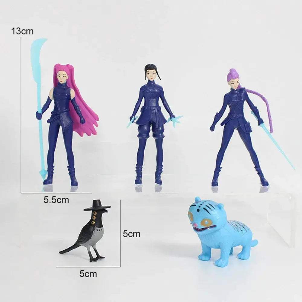 Premium PVC Anime Action Figures Set 7 Pieces Demon Hunters - ToylandEU