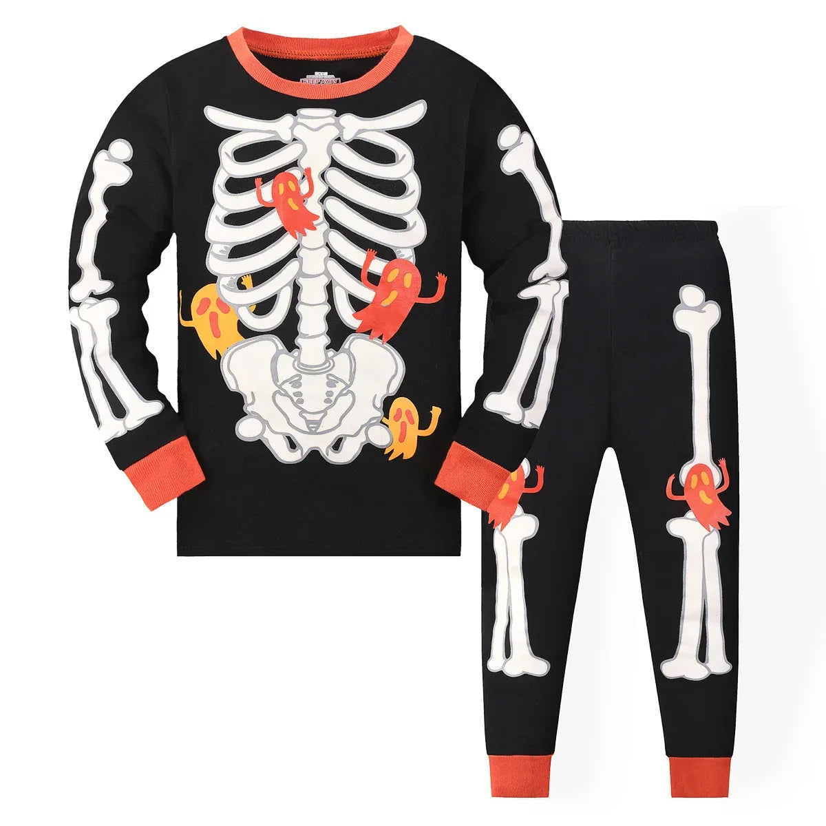 Premium Pajama Set Halloween Themed Glow In The Dark For Boys Aged 2 To 9 - ToylandEU