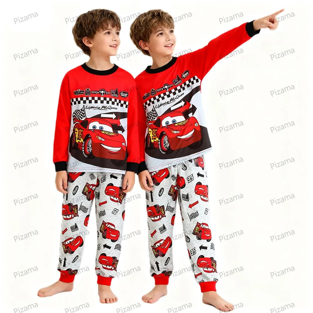 Premium Pajama Sets 100 Percent Cotton Pixar McQueen Print For Boys Aged 2 To 7 Years Disney Sleepwear - ToylandEU