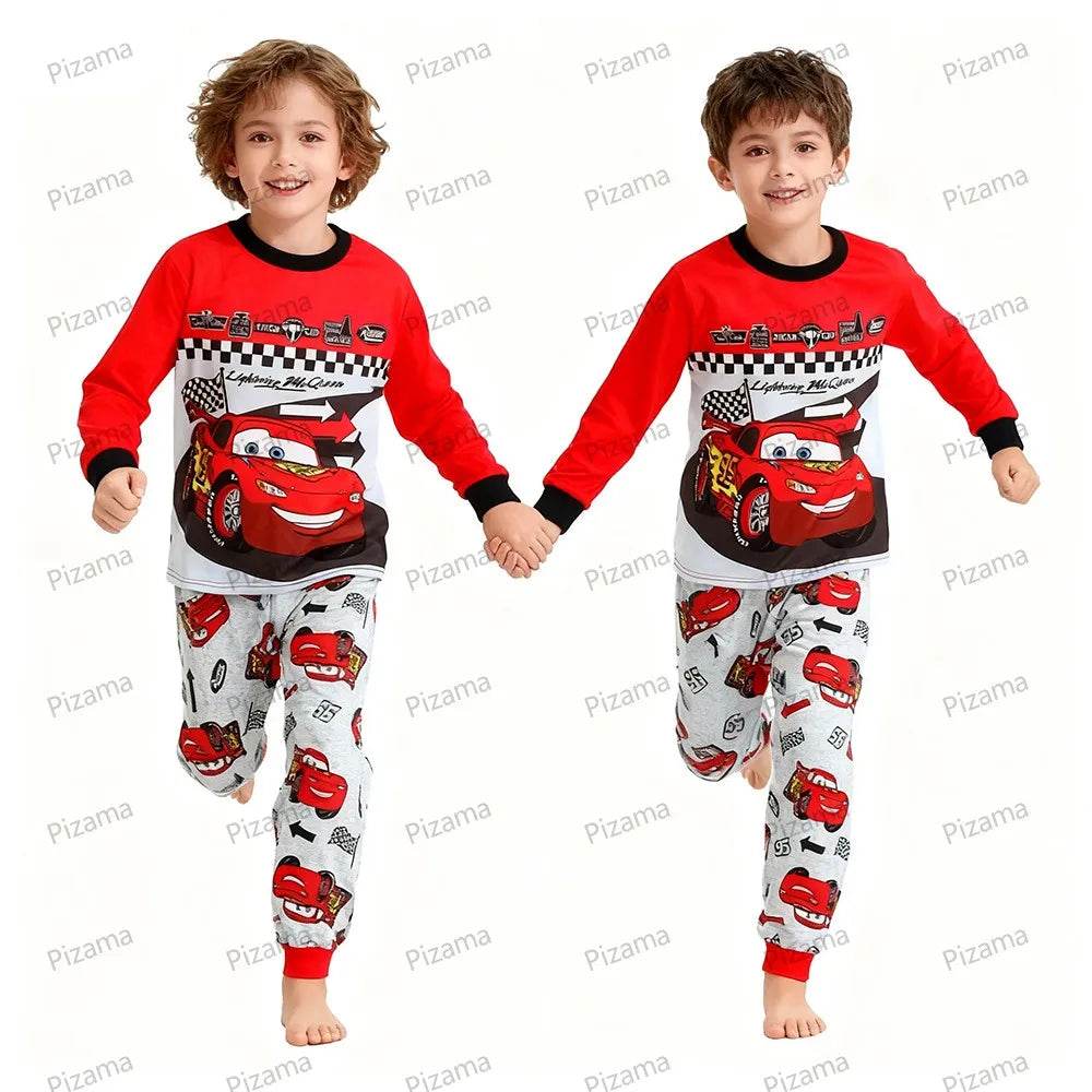 Premium Pajama Sets 100 Percent Cotton Pixar McQueen Print For Boys Aged 2 To 7 Years Disney Sleepwear - ToylandEU