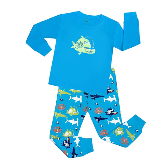 Premium Pajama Sets Animal Cartoon One Hundred Percent Cotton For Boys - ToylandEU