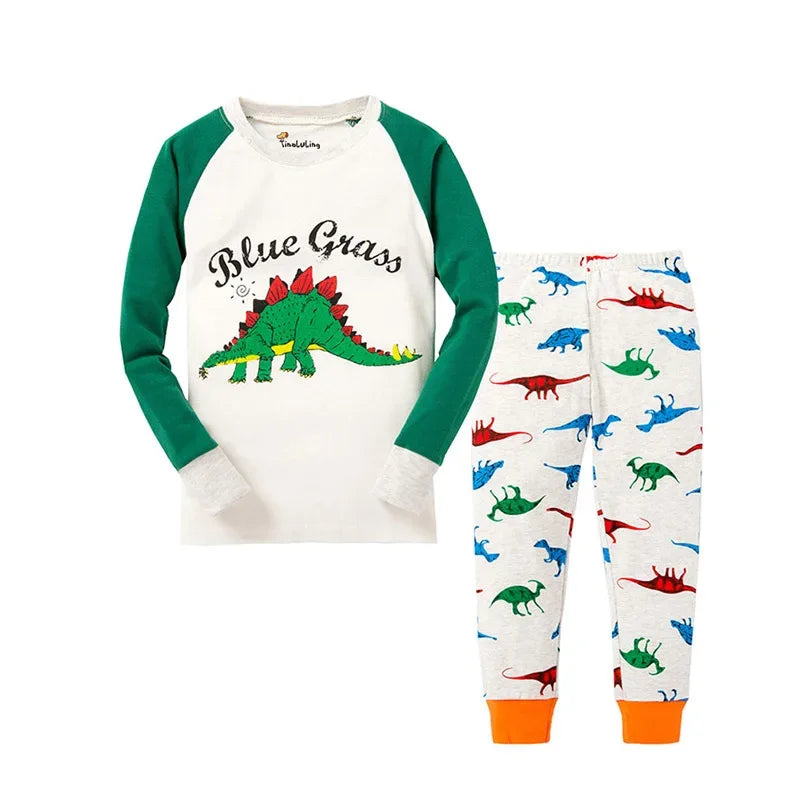 Premium Pajama Sets Animal Cartoon One Hundred Percent Cotton For Boys - ToylandEU