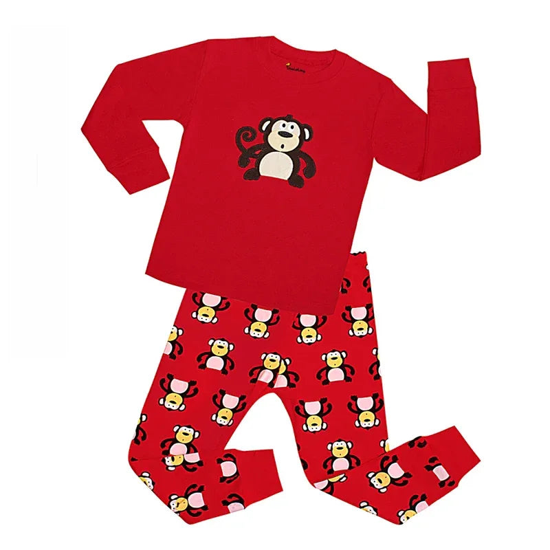 Premium Pajama Sets Animal Cartoon One Hundred Percent Cotton For Boys - ToylandEU