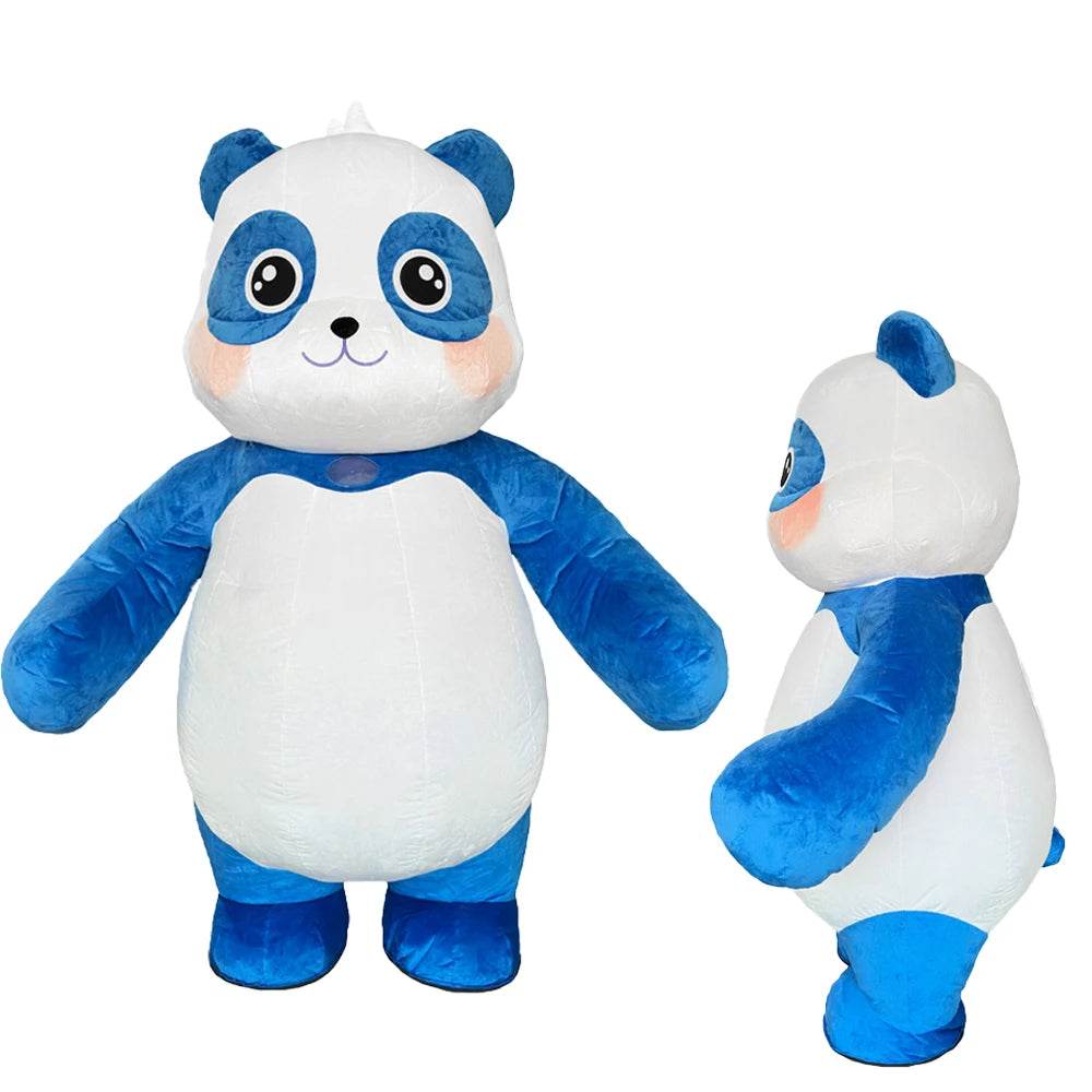 Premium Panda Mascot Costume Blue Inflatable For Parade - ToylandEU