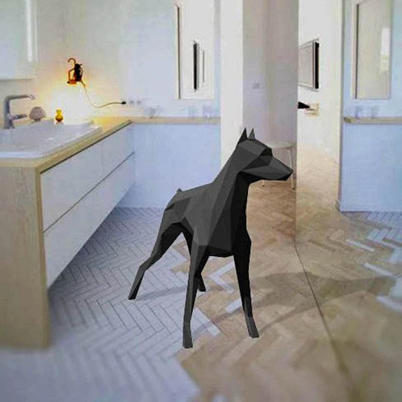 Premium Papercraft Model Cardboard Doberman 3D Home Decor - ToylandEU