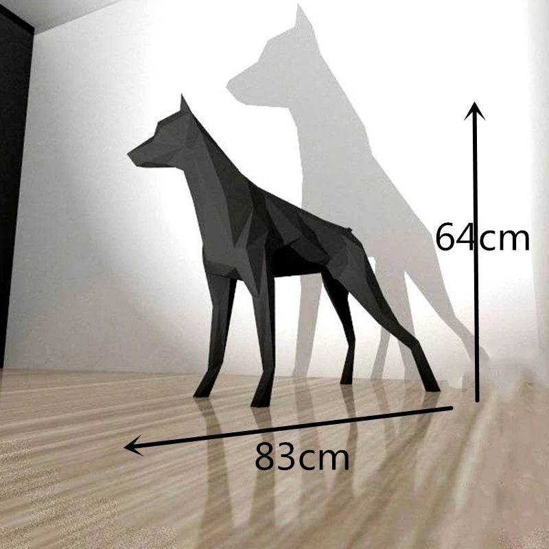 Premium Papercraft Model Cardboard Doberman 3D Home Decor - ToylandEU