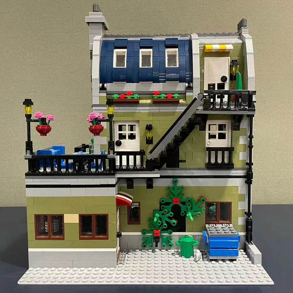 Premium Parisian Restaurant Street View Block Set For All - ToylandEU