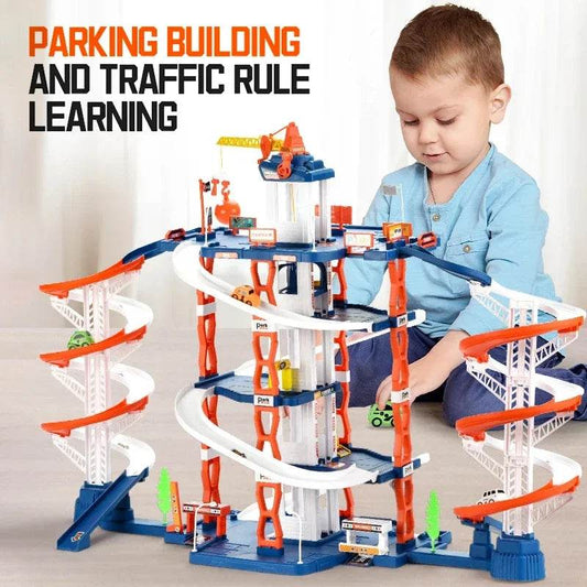 Premium Parking Lot Car Track Multi Layer Diy For Kids - ToylandEU