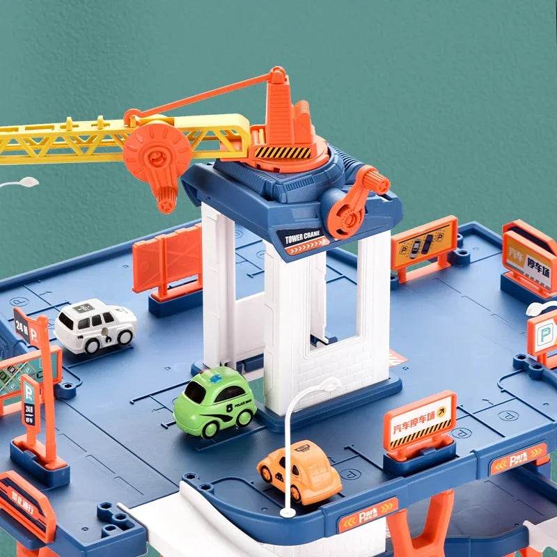 Premium Parking Lot Car Track Multi Layer Diy For Kids - ToylandEU