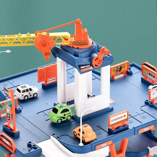 Premium Parking Lot Car Track Multi Layer Diy For Kids - ToylandEU