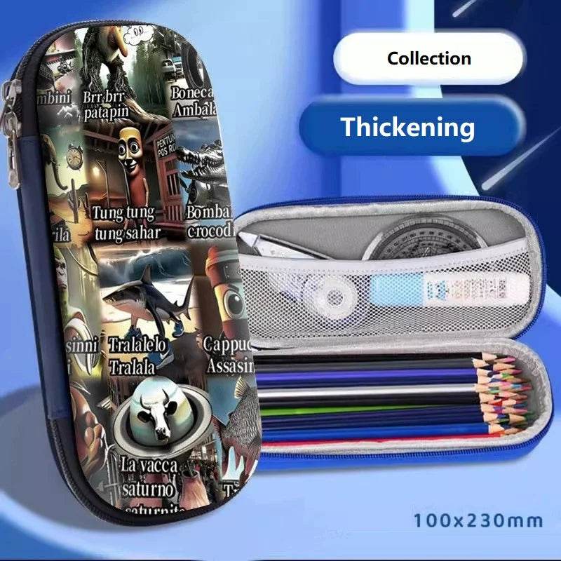 Premium Pencil Bag Italian Theme Multi Layer Bag For School - ToylandEU