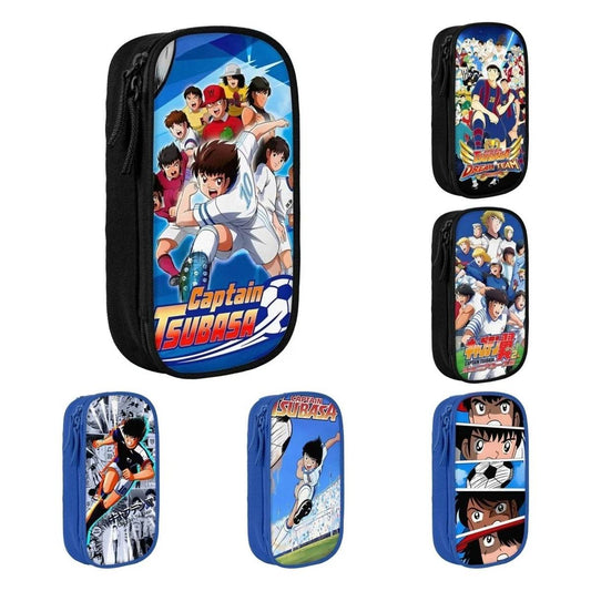 Premium Pencil Case Captain Tsubasa Leather 90s Anime Kids - ToylandEU