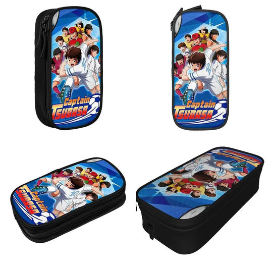 Premium Pencil Case Captain Tsubasa Leather 90s Anime Kids - ToylandEU