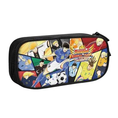 Premium Pencil Case Captain Tsubasa Leather 90s Anime Kids - ToylandEU